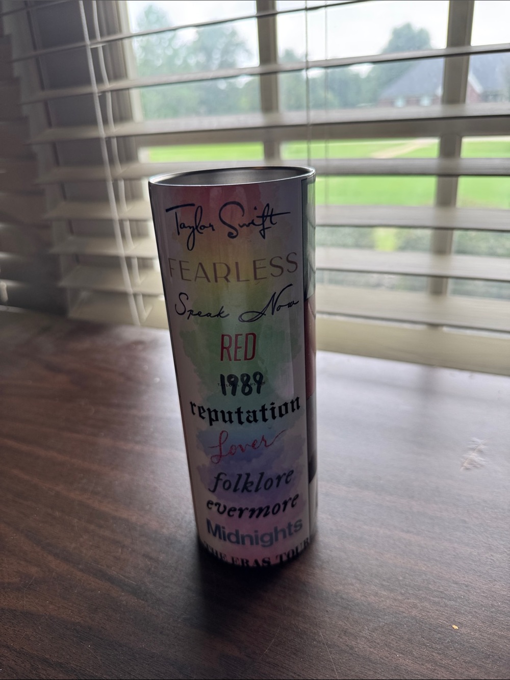 Taylor Swift Album Collection Metal Tumbler - Pastel Gradient